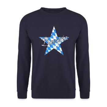 Bavaria Bayern - Unisex Pullover - Navy - Vorne - Alina (178cm) & Michal (187cm)