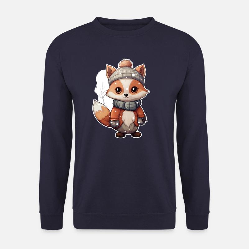 Fox in the snow - Unisex Sweatshirt - navy