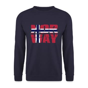Norway Flag - Unisex Sweatshirt - navy - Front - Alina (178cm) & Michal (187cm)
