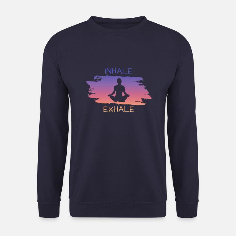 Inhale Exhale Namaste - Unisex Pullover - Navy