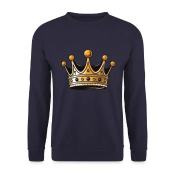 Crown Symbol - Unisex Sweatshirt - navy - Front - Alina (178cm) & Michal (187cm)