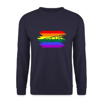 lgbtq pride - Unisex Pullover - Navy - Vorne - Alina (178cm) & Michal (187cm)