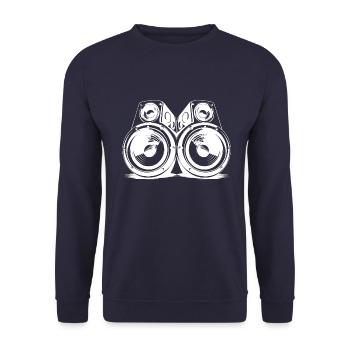 Music Boxing Party Bass - Unisex Sweatshirt - navy - Front - Alina (178cm) & Michal (187cm)