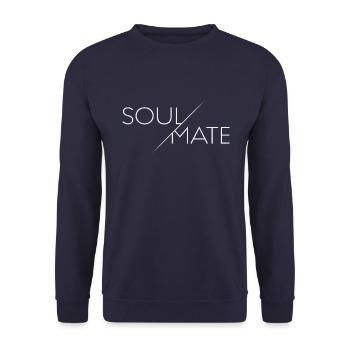 SoulMate - Seelenverwandte - Unisex Pullover - Navy - Vorne - Alina (178cm) & Michal (187cm)