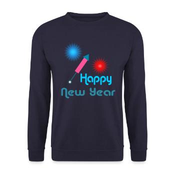 Happy New Year - Sweat-shirt Unisexe - marine - Devant - Alina (178cm) & Michal (187cm)