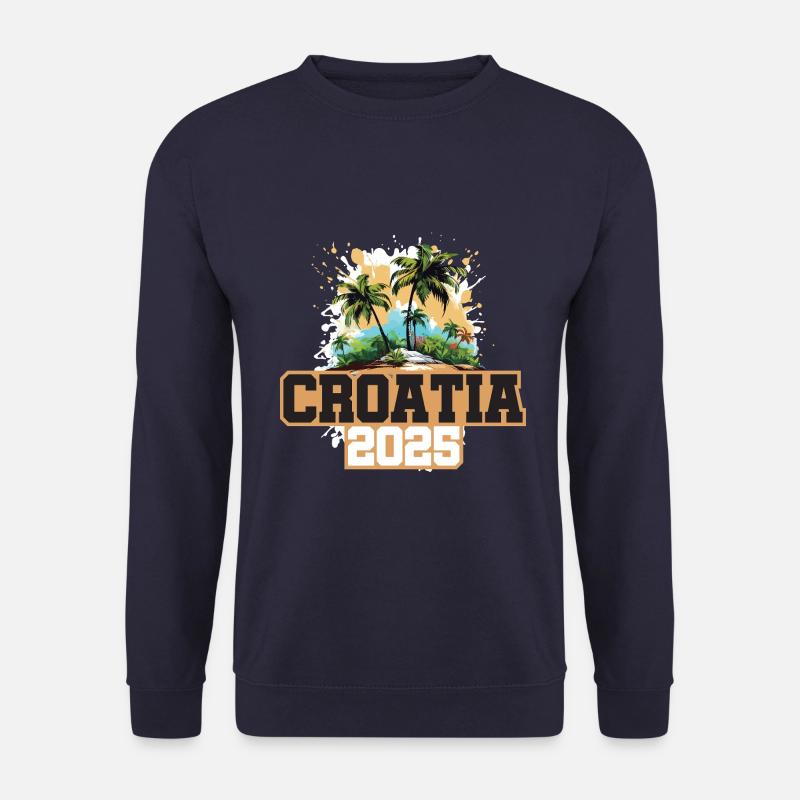 Croatia 2025 Palmen - Unisex Pullover - Navy