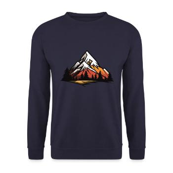 Mountains as a symbol of nature - Unisex Sweatshirt - navy - Front - Alina (178cm) & Michal (187cm)