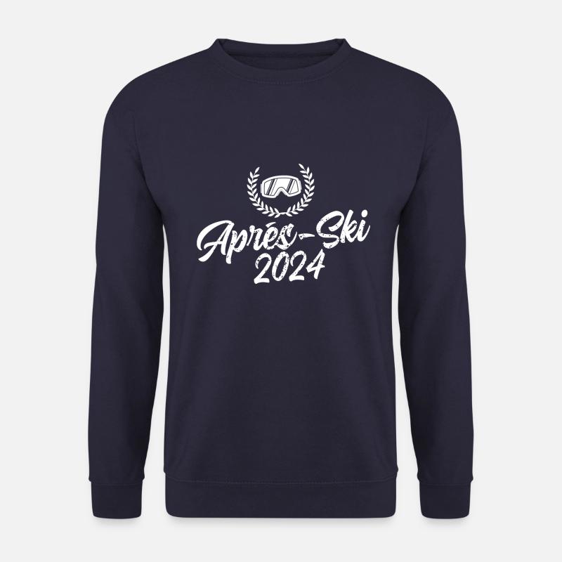 Après Ski 2024 Saying Ski Goggles - Unisex Sweatshirt - navy