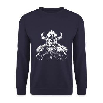 Viking Boxe Combattante MMA - Sweat-shirt Unisexe - marine - Devant - Alina (178cm) & Michal (187cm)