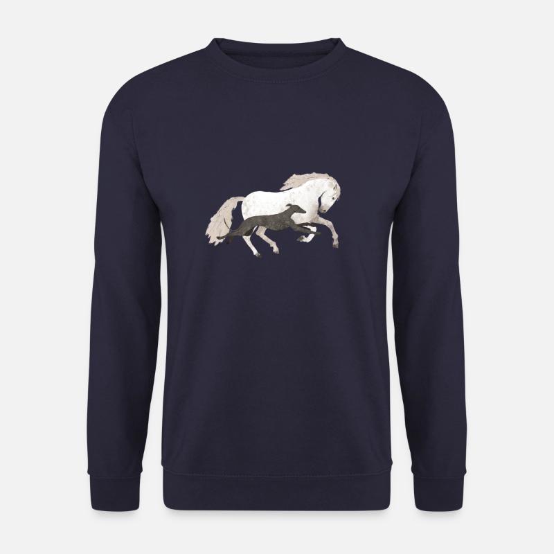 Galgo und Pferd - Unisex Pullover - Navy