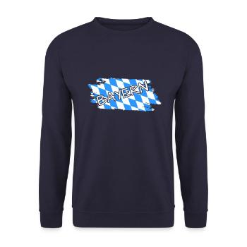 Bayern Flagge - Unisex Pullover - Navy - Vorne - Alina (178cm) & Michal (187cm)