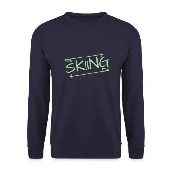 Skiing - Unisex Pullover - Navy - Vorne - Alina (178cm) & Michal (187cm)