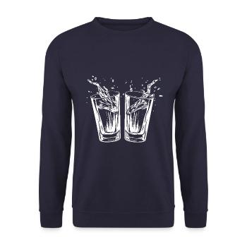 Tequila Verre d’alcool - Sweat-shirt Unisexe - marine - Devant - Alina (178cm) & Michal (187cm)