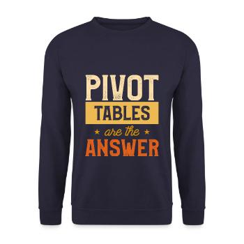Funny Data Science Gift For A Data Scientist - Unisex Pullover - Navy - Vorne - Alina (178cm) & Michal (187cm)