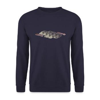 DJP Extrusion Depth Earth - Unisex Sweatshirt - navy - Front - Alina (178cm) & Michal (187cm)