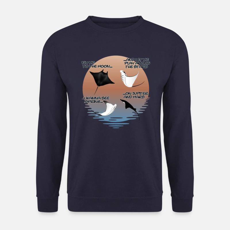 Manta Ray Drôle - Sweat-shirt Unisexe - marine