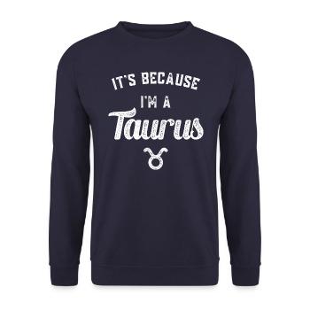 Zodiac sign Taurus - Unisex Sweatshirt - navy - Front - Alina (178cm) & Michal (187cm)