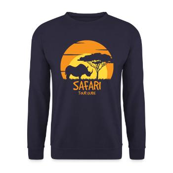Guide de voyage Safari - Sweat-shirt Unisexe - marine - Devant - Alina (178cm) & Michal (187cm)