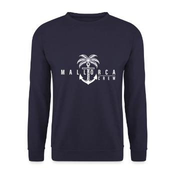 Mallorca Crew Anker Palme Urlaub - Unisex Pullover - Navy - Vorne - Alina (178cm) & Michal (187cm)