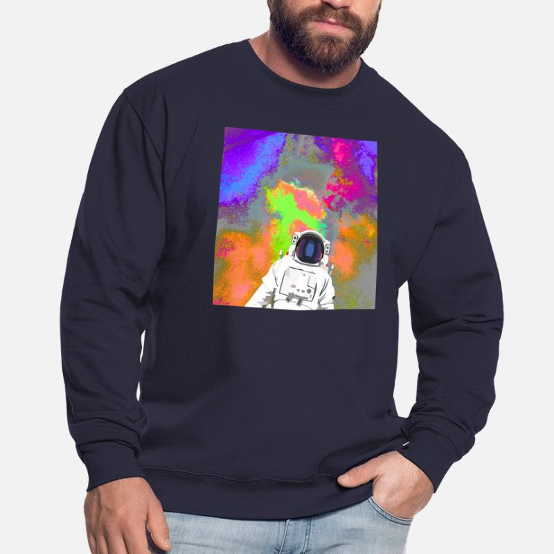 Astronaute devant une supernova spatiale Sweat-shirt Unisexe
