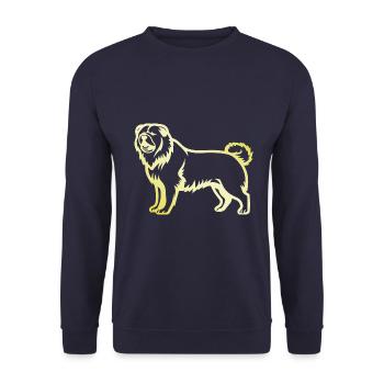 Chow Chow Silhouette de chien - Sweat-shirt Unisexe - marine - Devant - Alina (178cm) & Michal (187cm)