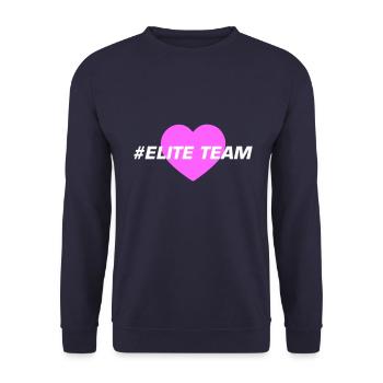 Elite Team Heart Love - Unisex Sweatshirt - navy - Front - Alina (178cm) & Michal (187cm)