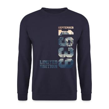 85th Birthday Original September 1939 Volume 39 - Unisex Sweatshirt - navy - Front - Alina (178cm) & Michal (187cm)