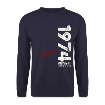 50th Birthday Legend September 1974 Volume 74 - Unisex Sweatshirt - navy - Front - Alina (178cm) & Michal (187cm)
