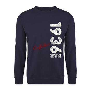 88ème Anniversaire Millésime Septembre 1936 Millésime 36 - Sweat-shirt Unisexe - marine - Devant - Alina (178cm) & Michal (187cm)