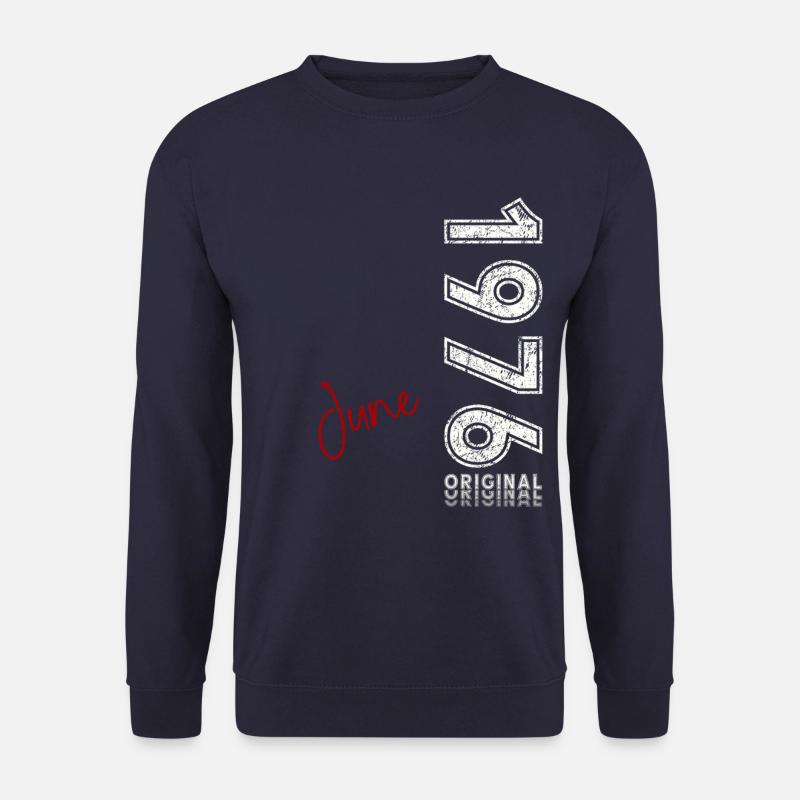 50. Geburtstag Original Juni Jahrgang 1976 - Unisex Pullover - Navy
