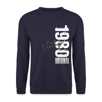 45ème Anniversaire Original Vintage 1980 - Sweat-shirt Unisexe - marine - Devant - Alina (178cm) & Michal (187cm)