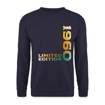65. Geburtstag Original Jahrgang 1960 - Unisex Pullover - Navy - Vorne - Alina (178cm) & Michal (187cm)