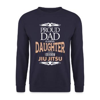 Vater Jiu Jitsu - Unisex Pullover - Navy - Vorne - Alina (178cm) & Michal (187cm)