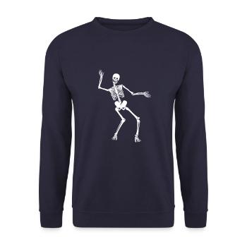 Danse squelette Halloween cadeau drôle - Sweat-shirt Unisexe - marine - Devant - Alina (178cm) & Michal (187cm)