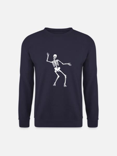 Tanzendes Skelett Halloween lustig Geschenk - Unisex Pullover - Navy