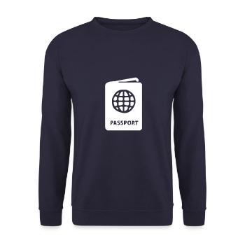 Passeport Passeport Voyage autour du monde - Sweat-shirt Unisexe - marine - Devant - Alina (178cm) & Michal (187cm)