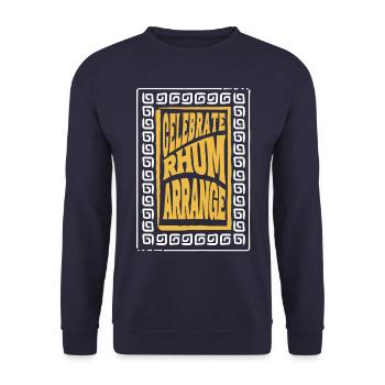 CELEBRATE RUM ARRANGES.... OK - Unisex Sweatshirt - navy - Front - Alina (178cm) & Michal (187cm)