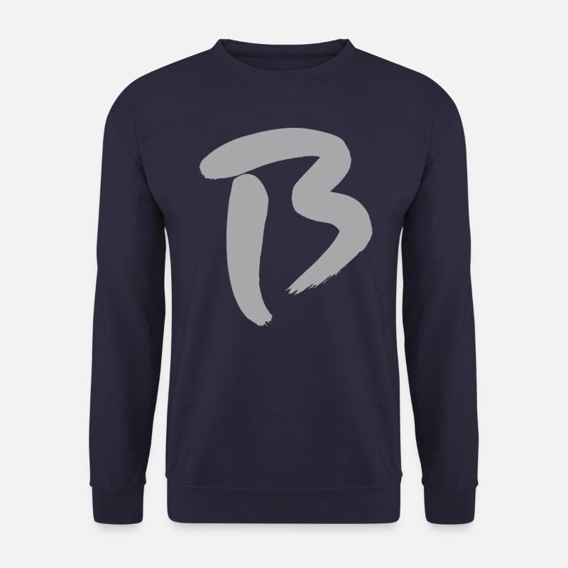 B - Initial letter - Unisex Sweatshirt - navy