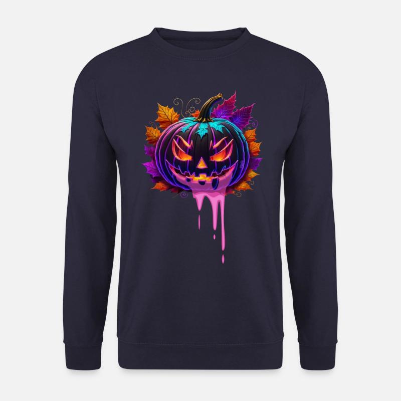 Halloween-Kürbis - Unisex Pullover - Navy