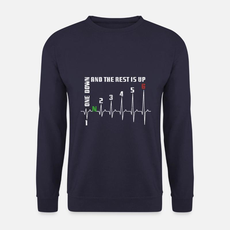 1N23456 Motorrad Gangschaltung - Adrenalin - Puls - Unisex Pullover - Navy