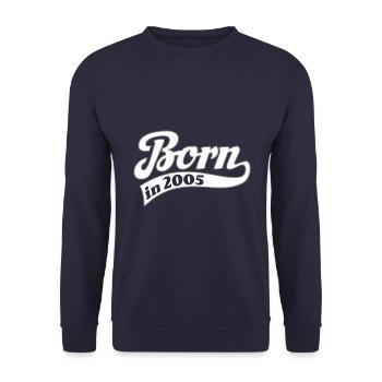 Born in 2005 - Limited Edition Birthday - Unisex Sweatshirt - navy - Front - Alina (178cm) & Michal (187cm)
