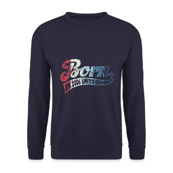 Born in 2006 - Limited Edition - 18th Anniversary - Unisex Sweatshirt - navy - Front - Alina (178cm) & Michal (187cm)