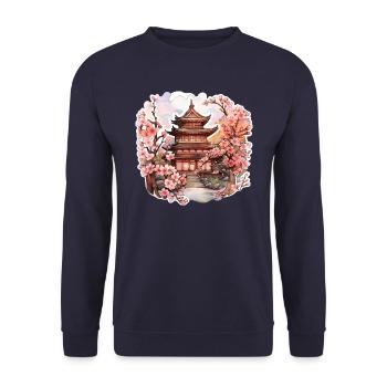 Japan - Unisex Pullover - Navy - Vorne - Alina (178cm) & Michal (187cm)