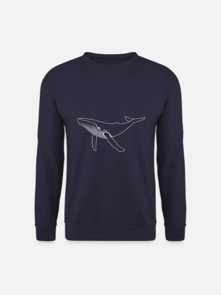 Wal - Buckelwal - Meeressäuger - Geschenk - Unisex Pullover - Navy