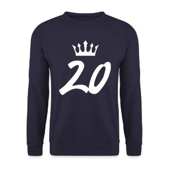 Couronne de 20 chiffres - Sweat-shirt Unisexe - marine - Devant - Alina (178cm) & Michal (187cm)