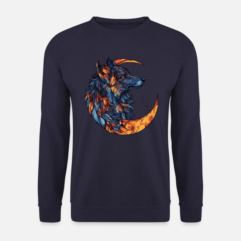 Wolf Mond - Unisex Pullover - Navy