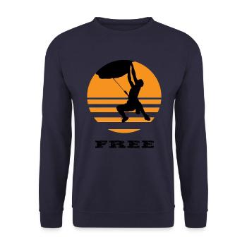 escalade - Sweat-shirt Unisexe - marine - Devant - Alina (178cm) & Michal (187cm)