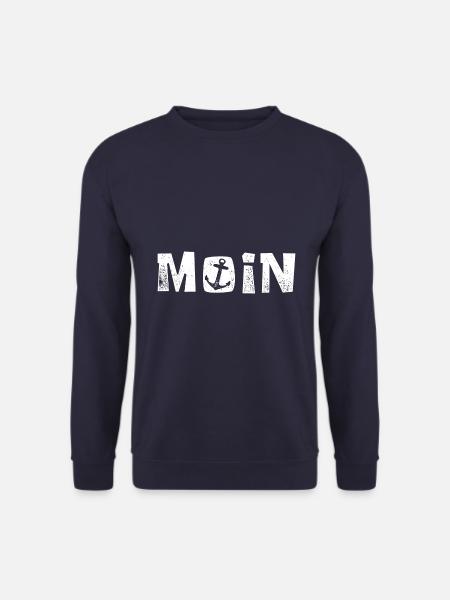 Moin - Norddeutsch - Gruß - Unisex Pullover - Navy