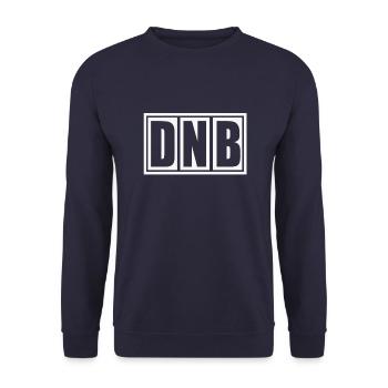 DNB Shirt, Drum and Bass Geschenk - Unisex Pullover - Navy - Vorne - Alina (178cm) & Michal (187cm)