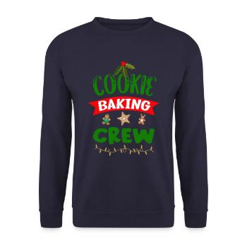 Christmas Cookie Baking Crew Cookies - Unisex Sweatshirt - navy - Front - Alina (178cm) & Michal (187cm)